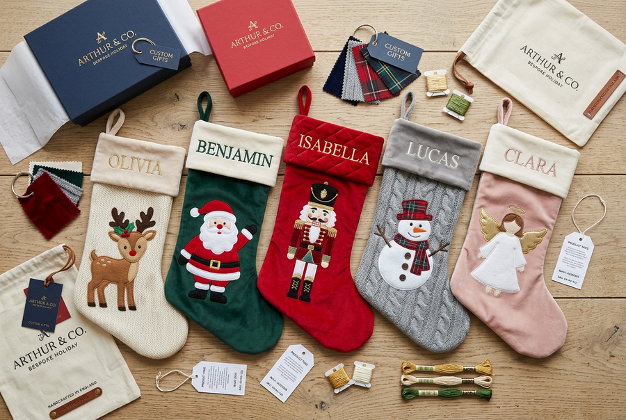 Custom Christmas Stockings for Boutique Brands:What fabric details should I confirm for a custom Christmas stocking?