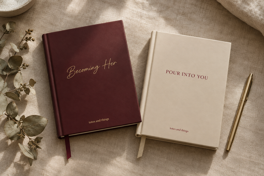 Custom A5 Journal Sample Request: Building Two Self-Care Journal Designs for Totes & Things