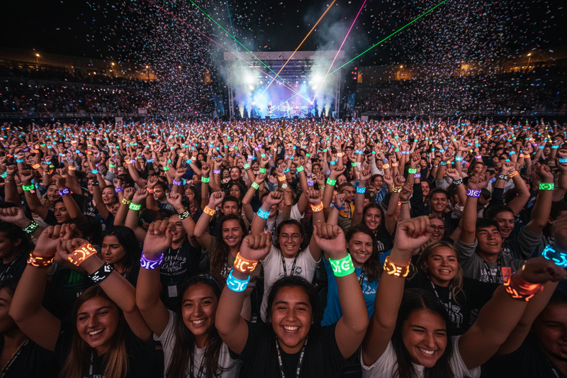 Custom LED Wristbands for Youth Conferences, Concerts & Events