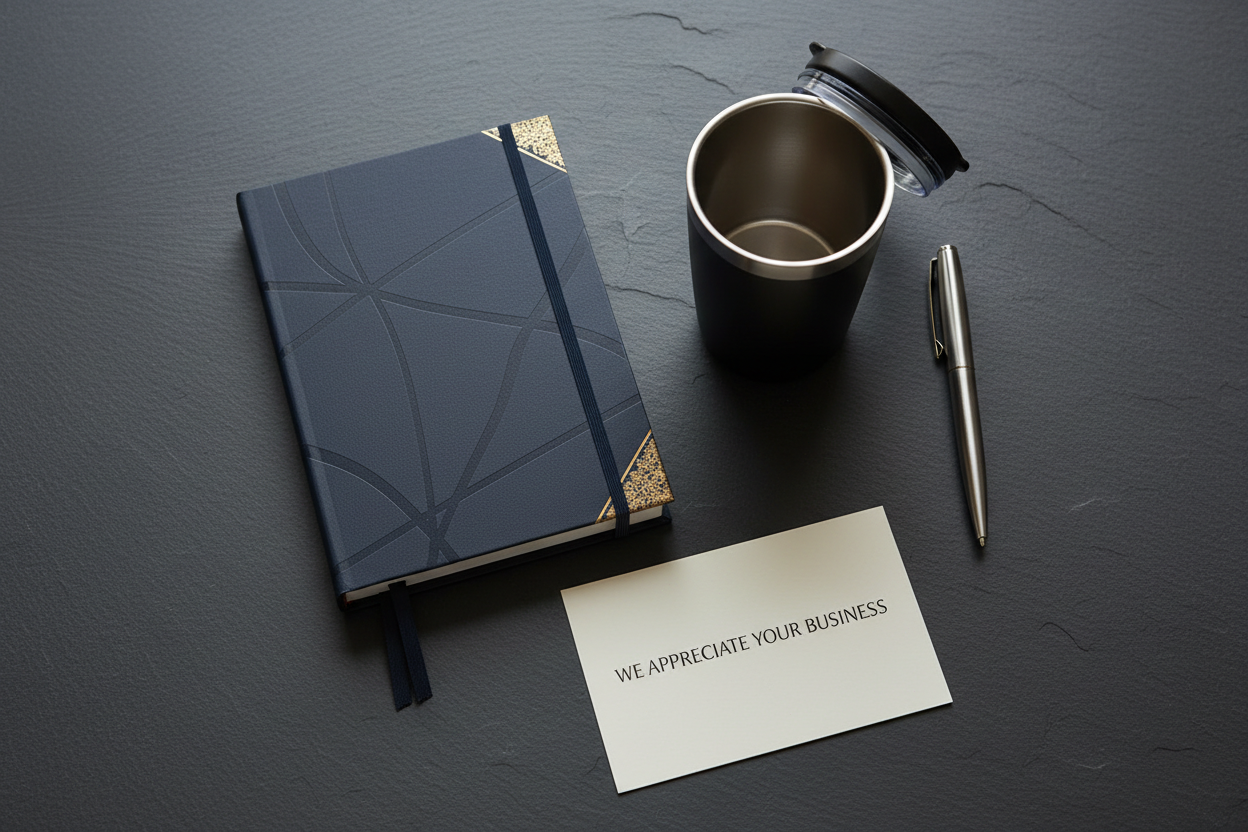 Best Custom Year-End Client Gifts: Notebooks, Drinkware & Tech Sourcing