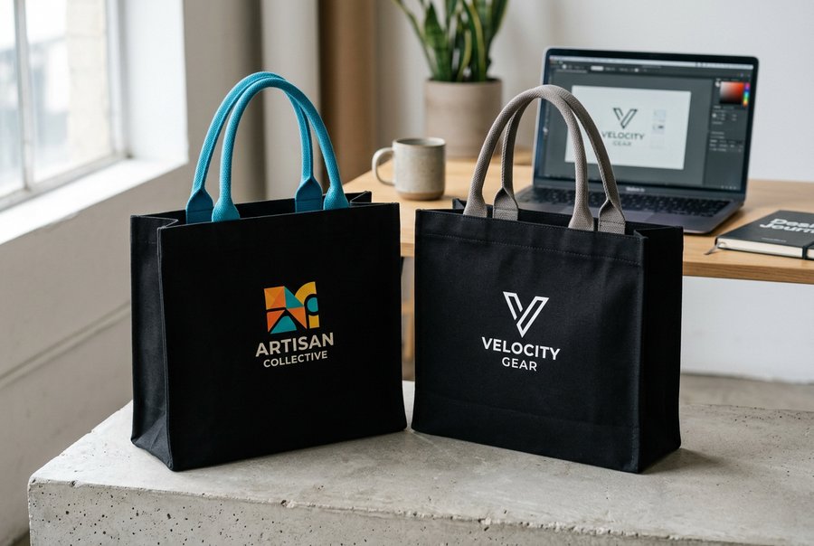 Custom Black Tote Bags: How to Choose the Right Size, Logo Placement, and Handle Color