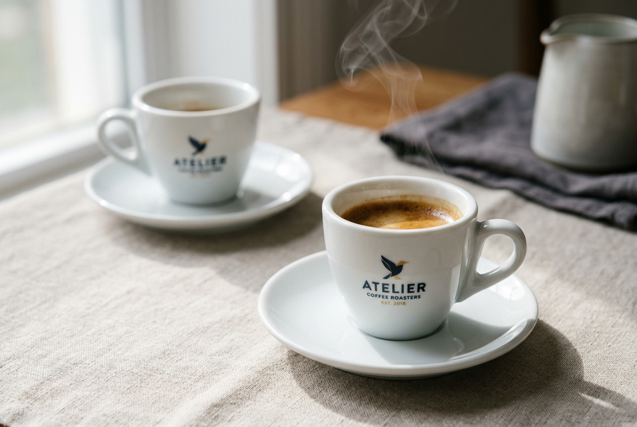 Custom White Porcelain Espresso Cups and Saucers: A Guide to Sizes, Logo Printing, and Bulk Orders