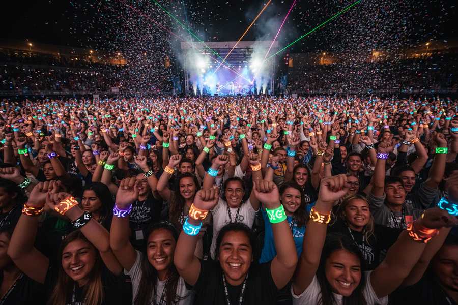 Custom LED Wristbands for Youth Conferences, Concerts & Events