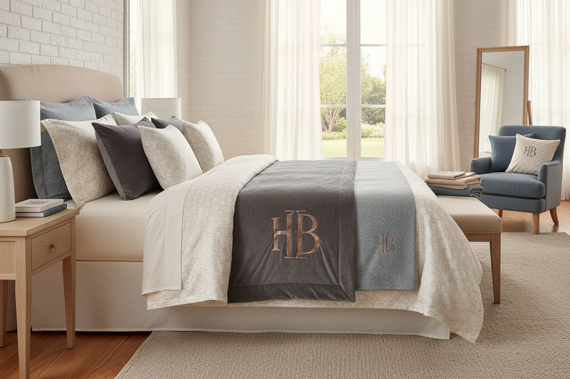 Custom Bed Linens & Throws Wholesale | Personalized Sheets, Duvets & Cozy Throws