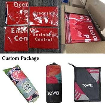 Custom Cotton & Microfiber Beach Towels | Free Design, Fast Shipping for Summer Events