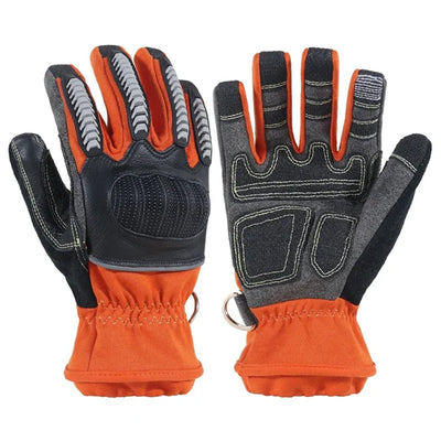 Leather Firefighter Rescue Gloves with Custom Logo | Heat Resistant, 1 MOQ, Sizes S-XXXL