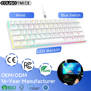 Custom 60% Mechanical Gaming Keyboard | Blue Switch