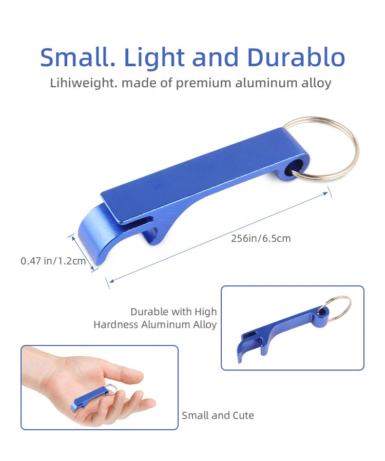 Custom Laser logo Cheaper Customized Mini Portable Pocket Metal Bar Tools Bottle Opener Key Ring Keychain Beer Bottle Opener