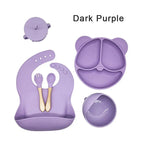 BPA-Free Silicone Suction Plate | 6 Piece Baby Feeding Set