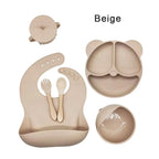 BPA-Free Silicone Suction Plate | 6 Piece Baby Feeding Set