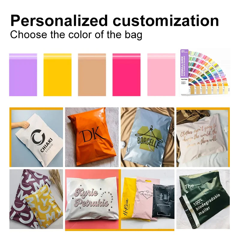 Custom Logo Compostable Mailing Bags | 4.72mil Poly Mailers | Bulk Custom Shipping Supplies
