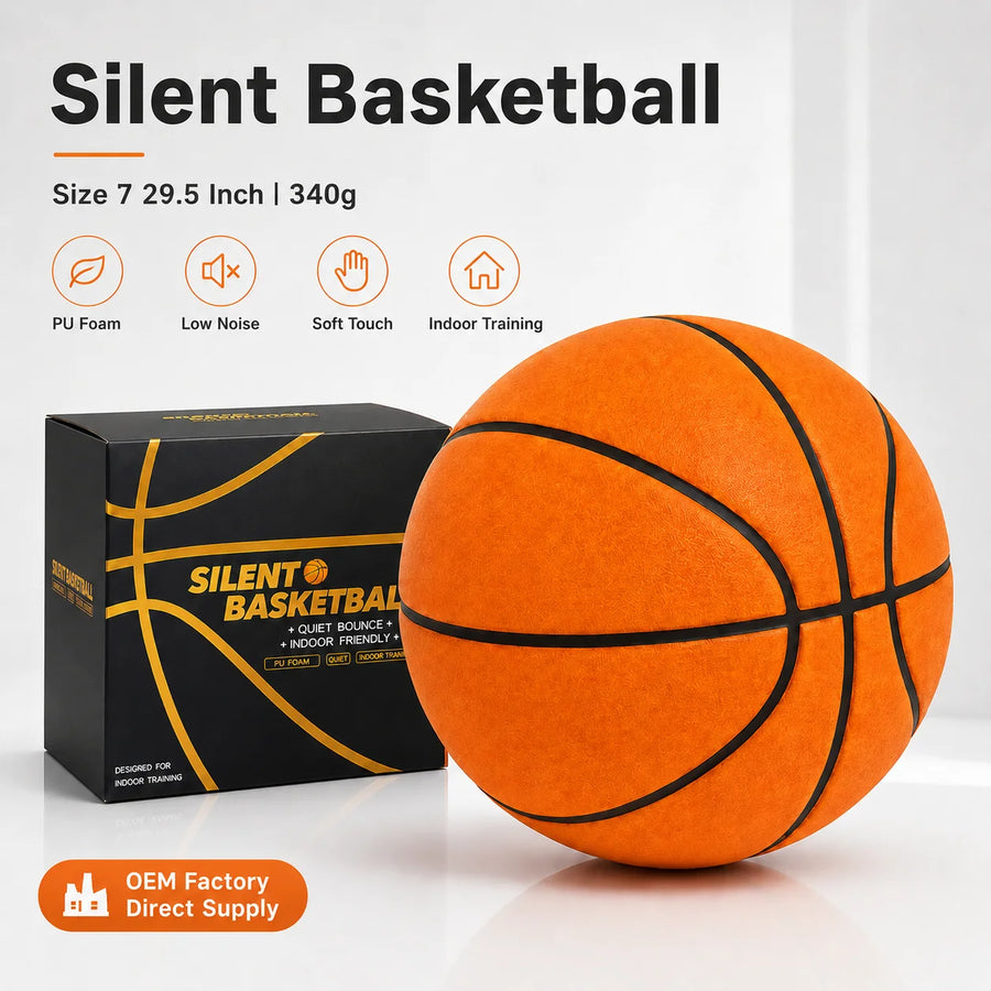 Custom Silent PU Foam Basketball | Indoor Soft Toy Ball with Logo