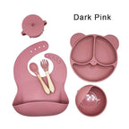 BPA-Free Silicone Suction Plate | 6 Piece Baby Feeding Set