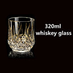 Custom Lead-Free Crystal Glasses: 96 MOQ, 24K Gold Trim | Hand-Blown Vintage Wine Goblet Set