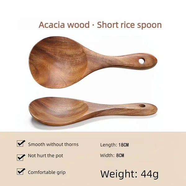 Acacia Wood Utensil Set 12-Piece | Custom Logo | Dishwasher Safe