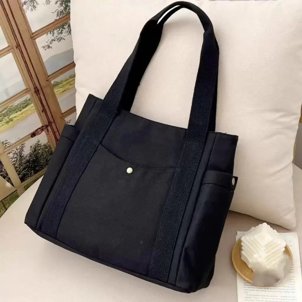 Custom Canvas Tote Bag | Multi-Pocket, Zipper Closure | 100 MOQ