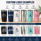 Custom Stainless Steel Tumblers with Logo Wholesale | MOQ 100