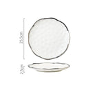 Silver Edge Ceramic Dinnerware Set | 20 MOQ | European Style | Luxury