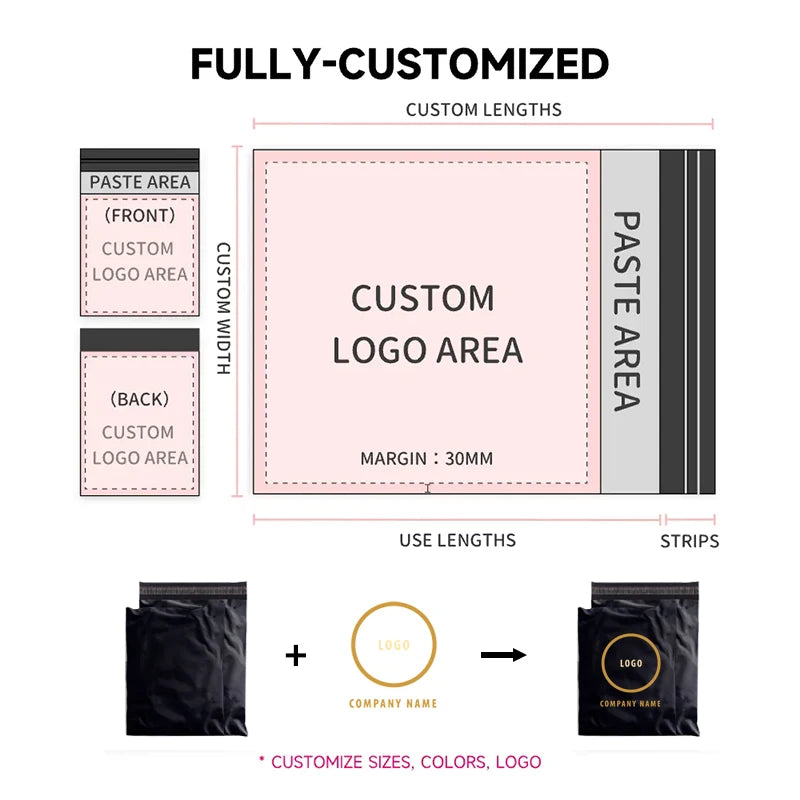 Custom Logo Compostable Mailing Bags | 4.72mil Poly Mailers | Bulk Custom Shipping Supplies