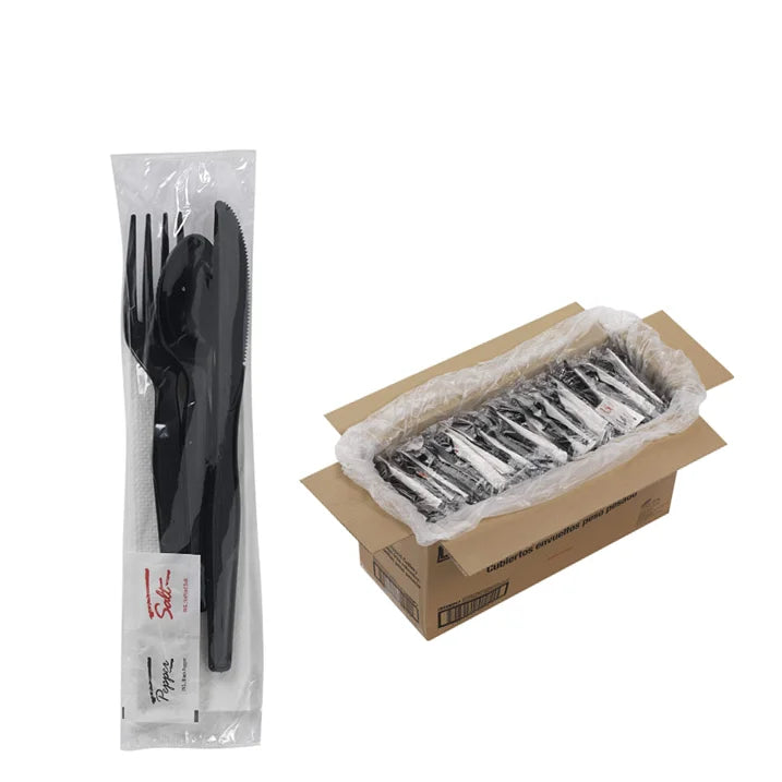 Custom Disposable Black Cutlery Set | 100,000 MOQ | 5-Day Lead Time