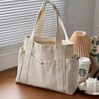 Custom Canvas Tote Bag | Multi-Pocket, Zipper Closure | 100 MOQ