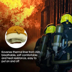 Leather Firefighter Rescue Gloves with Custom Logo | Heat Resistant, 1 MOQ, Sizes S-XXXL