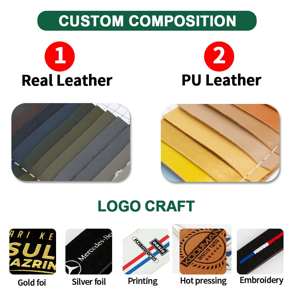 Custom Laser Engraved Leather Keychains | MOQ 50 pcs