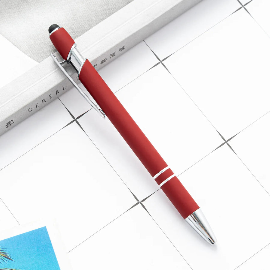 Custom Metal Ballpoint Pens with Logo | 10 MOQ Laser Engraving Stylus