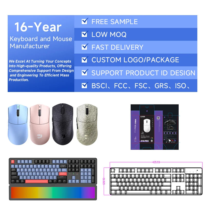 Custom 60% Mechanical Gaming Keyboard | Blue Switch