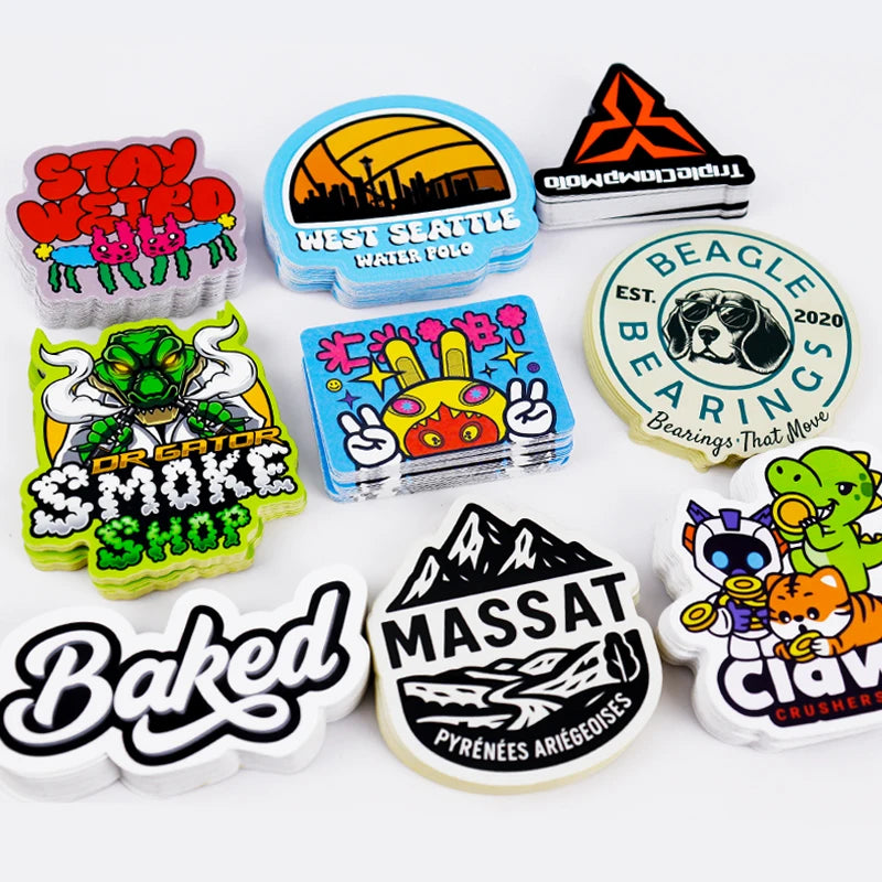 Custom Waterproof Vinyl Stickers | Free Proofing | Die Cut | 200 MOQ | Gloss/Matte