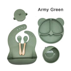 BPA-Free Silicone Suction Plate | 6 Piece Baby Feeding Set