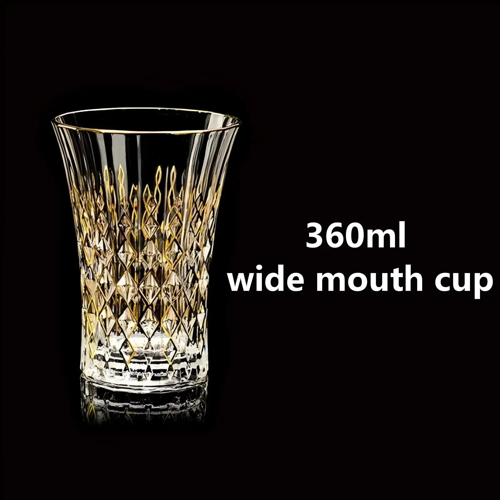 Custom Lead-Free Crystal Glasses: 96 MOQ, 24K Gold Trim | Hand-Blown Vintage Wine Goblet Set