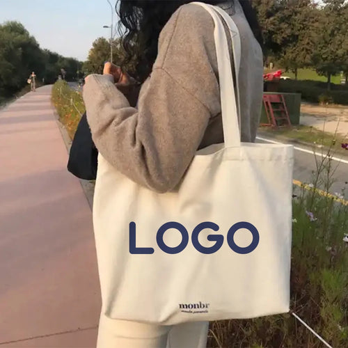 Custom Cotton Canvas Tote Bags with Logo | MOQ 100 Pcs