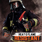 Leather Firefighter Rescue Gloves with Custom Logo | Heat Resistant, 1 MOQ, Sizes S-XXXL
