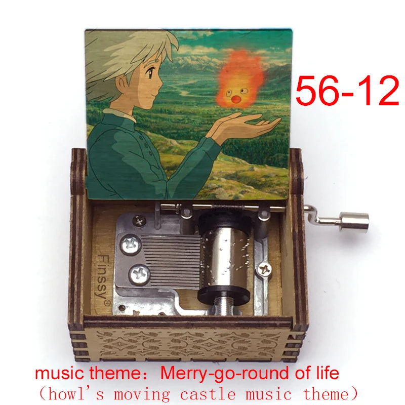 Wooden Hand-Cranked Music Box | Howl's Moving Castle | 10 MOQ | Custom