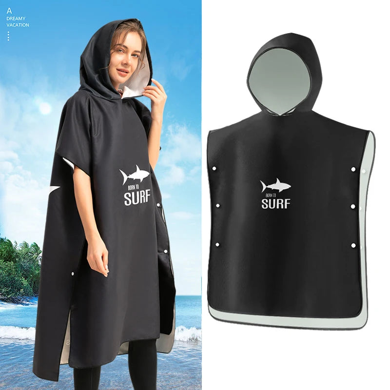 Custom Synthetic Anti-Odor Beach Changing Robe Poncho