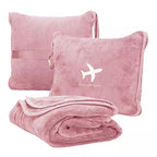 Custom Travel Pillow Blankets with Logo – 2-in-1, 300 MOQ