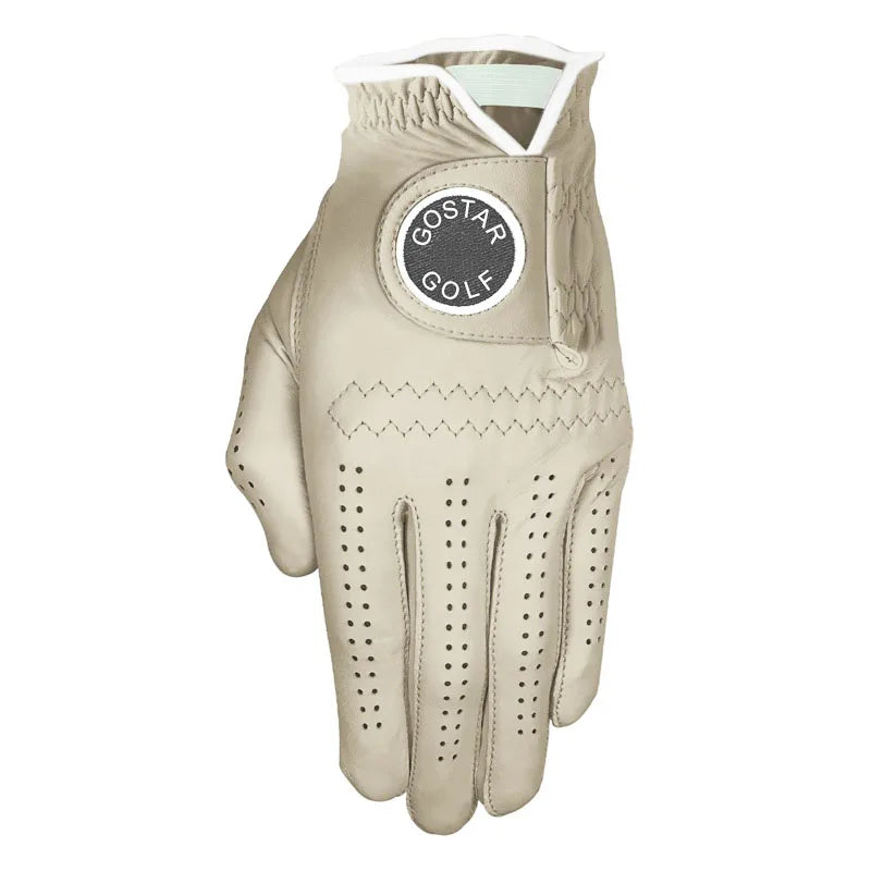Custom Cabretta Leather Golf Glove with Logo | Soft, Breathable, Men & Women Sizes Bulk Order