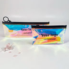 Custom Transparent PVC Cosmetic Bag | 100 MOQ Stock, Digital Print | Bulk for Beauty Brands