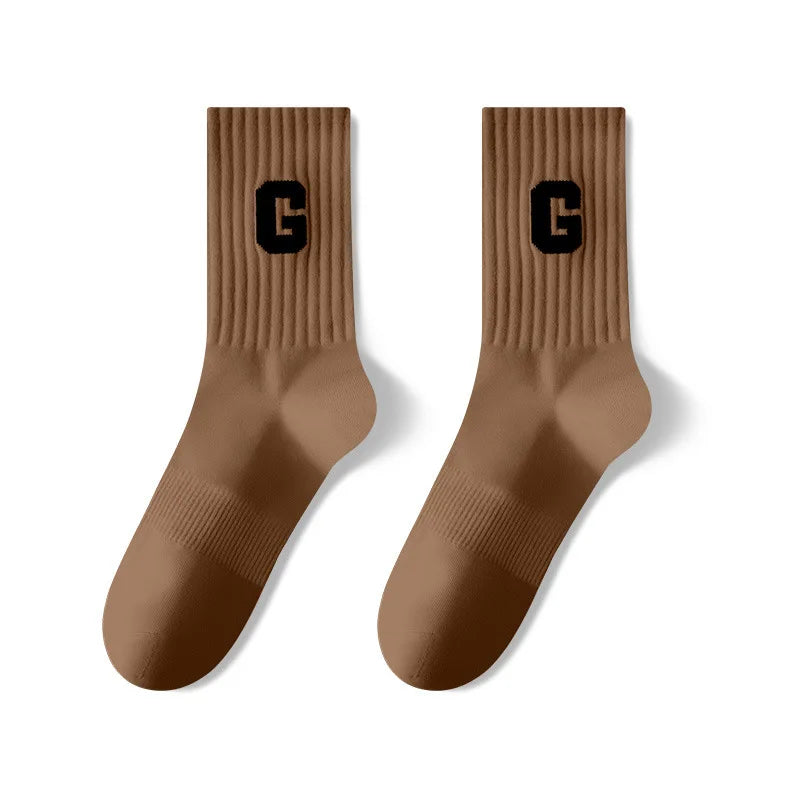 Custom Jacquard Logo Socks | 86% Cotton Crew Socks