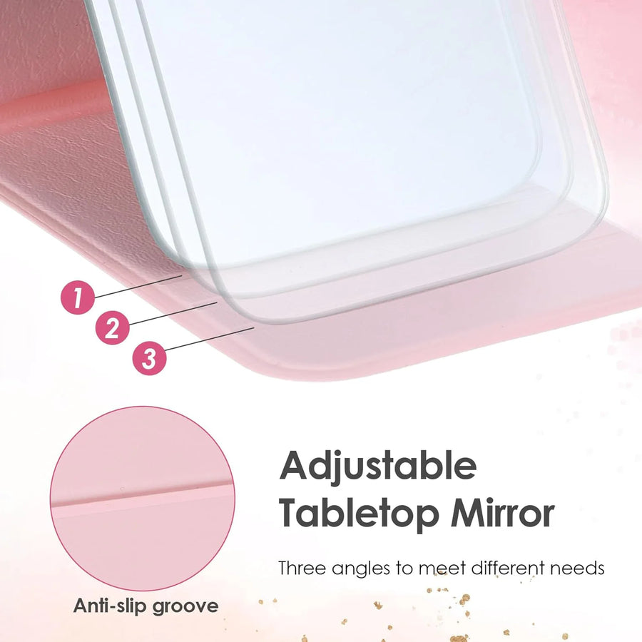 Custom Pocket Mirrors with Logo | PU Leather | MOQ 100 pcs