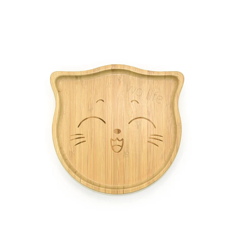 Bamboo Suction Plate Set | Animal Shapes | CPC Certified | 100 MOQ