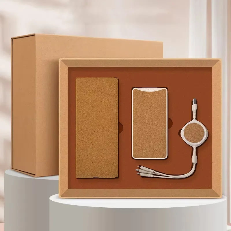 Custom Wooden Notebook Gift Set with Logo | 10 MOQ