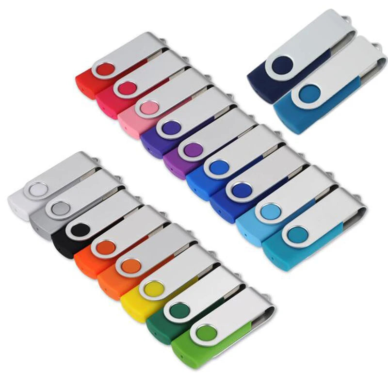 Custom USB Drive 4GB-128GB | 100 Pcs MOQ Swivel Promotional Flash Drive