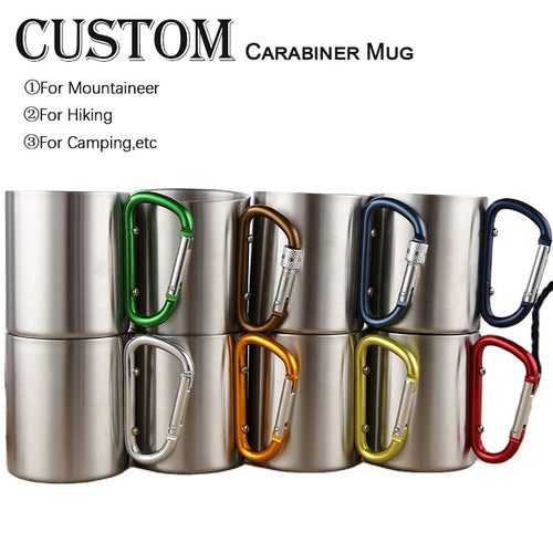 Carabiner Camping Tumbler 200ml 300ml | Custom Logo | 304 SS
