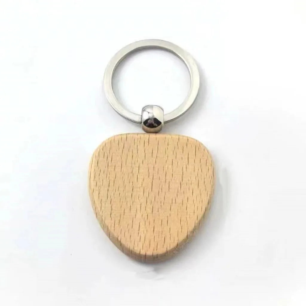Custom Solid Wood Keychains | Laser Engraved Logo | 1,000-Piece MOQ | Promotional & Hospitality