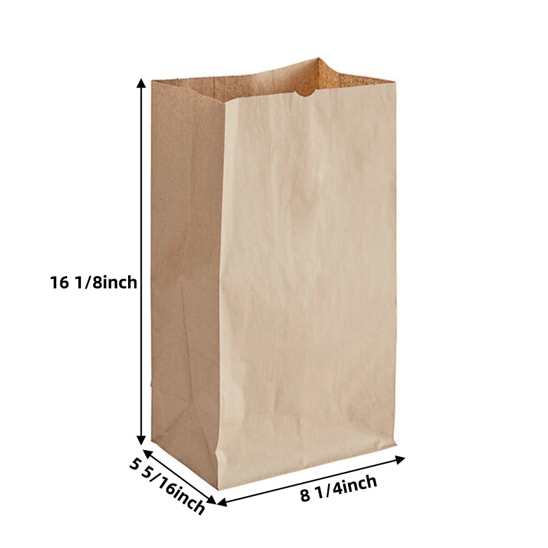 Custom Kraft Paper Bags 100% Recycled | Logo Printing | Restaurant Takeout