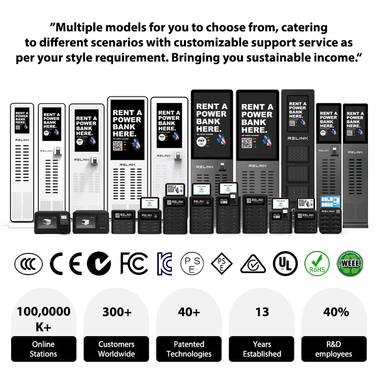 Portable 5000mAh Shared Power Bank with Built-In Cables for Phone Charging