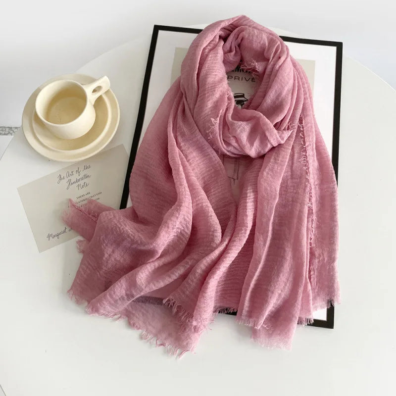 Wholesale Polyester Scarves: 105 Colors, 10-Day Lead, 90x180cm | Spring/Summer Women's Fashion