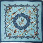 Custom 6A Mulberry Silk Geometric Scarf with Digital Print | 1-Piece MOQ & 7-Day Lead Time